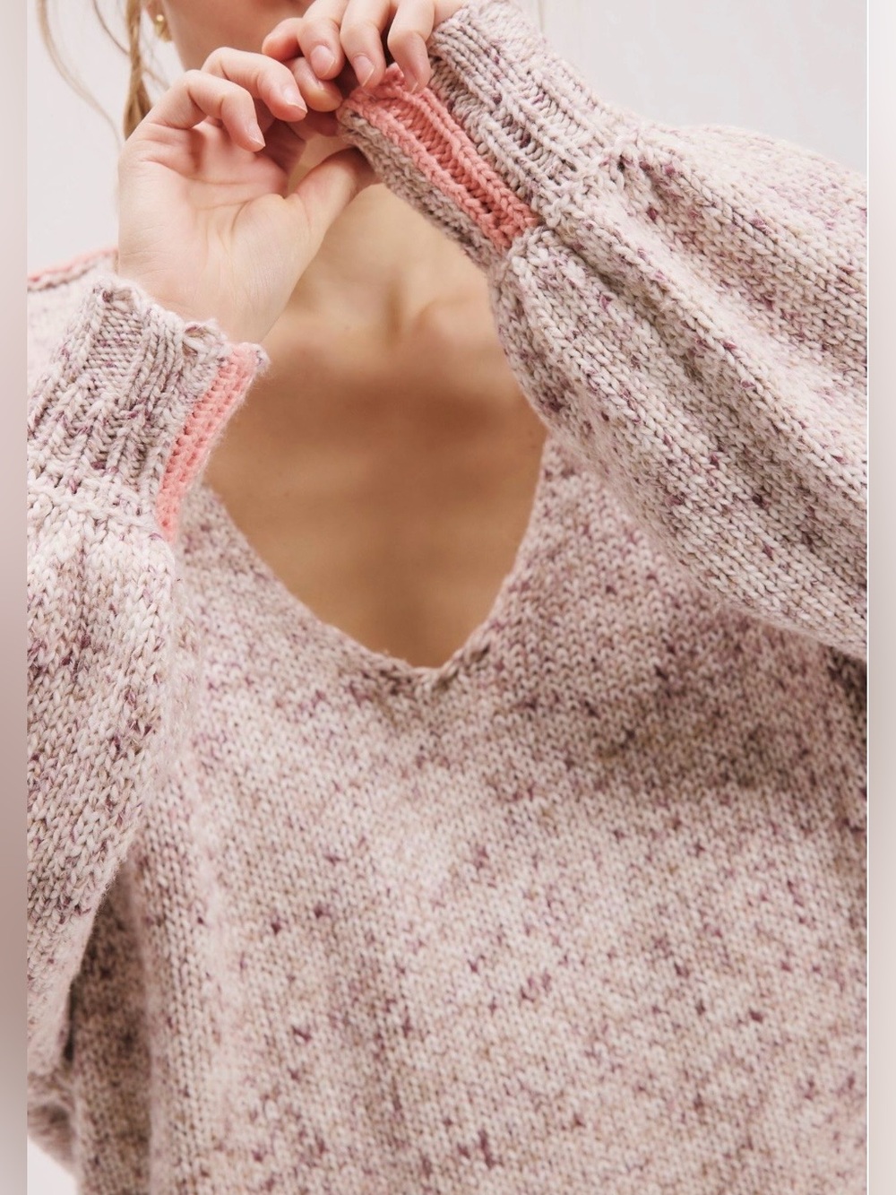 Free People Elowen Pullover Cobblestone Combo NWT 🥰